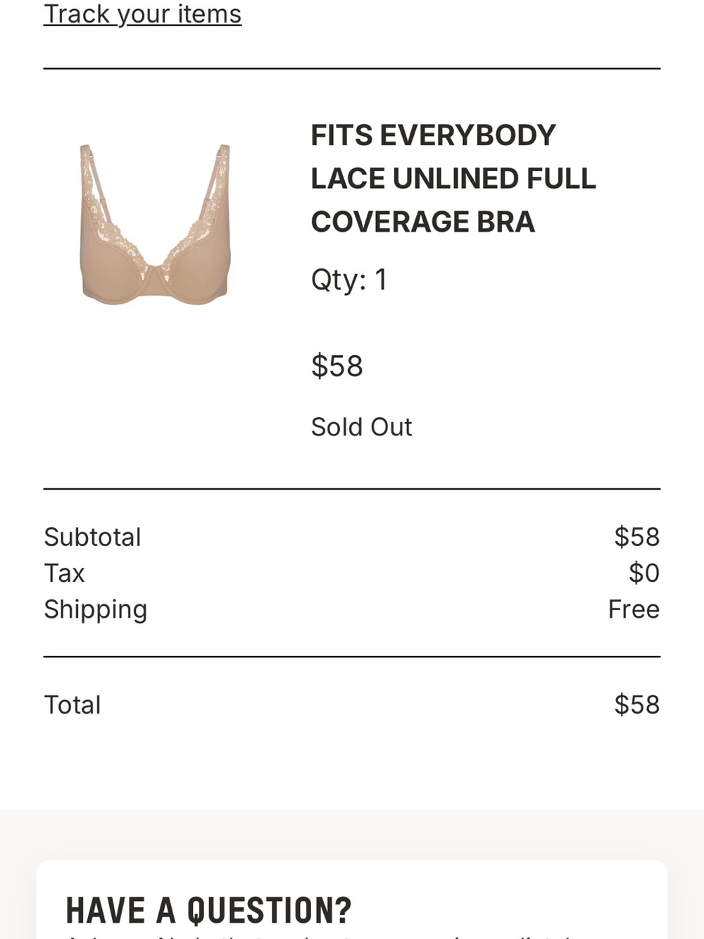 Skims Fits Everybody Lace Unlined Full Coverage Bra Never Worn 34DDD